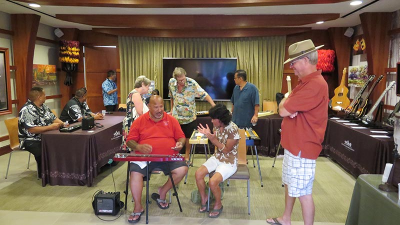 Chris at the 2018 Waikīkī Steel Guitar Festival Exhibit and Hands-On Experience