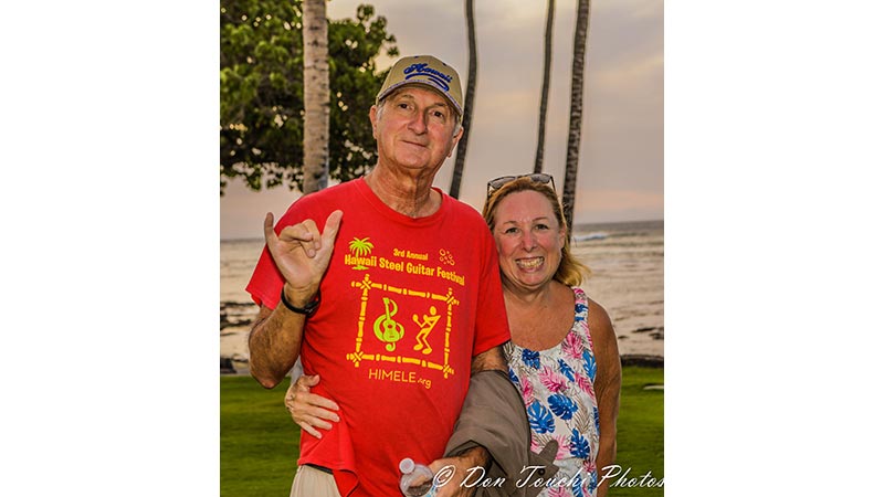 Linda and Dan Tremblay at the 2022 Hawai&lsquo;i Island Steel Guitar Experience