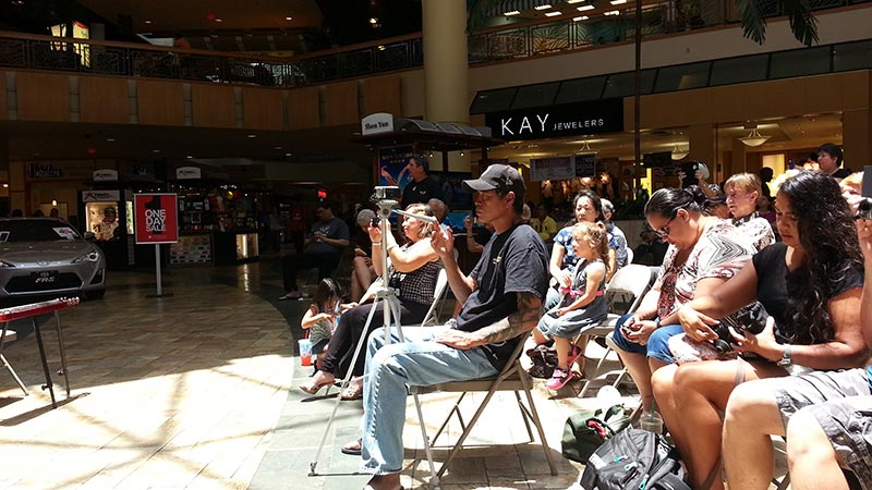 Ron videographing the 2014 Ke Kula Mele Spring Concert